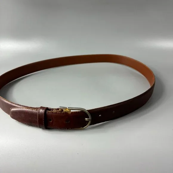 Christian Dior brown leather belt size 40 Christian Dior Brown Leather Adjustable Buckle Belt Size 40  main image 2